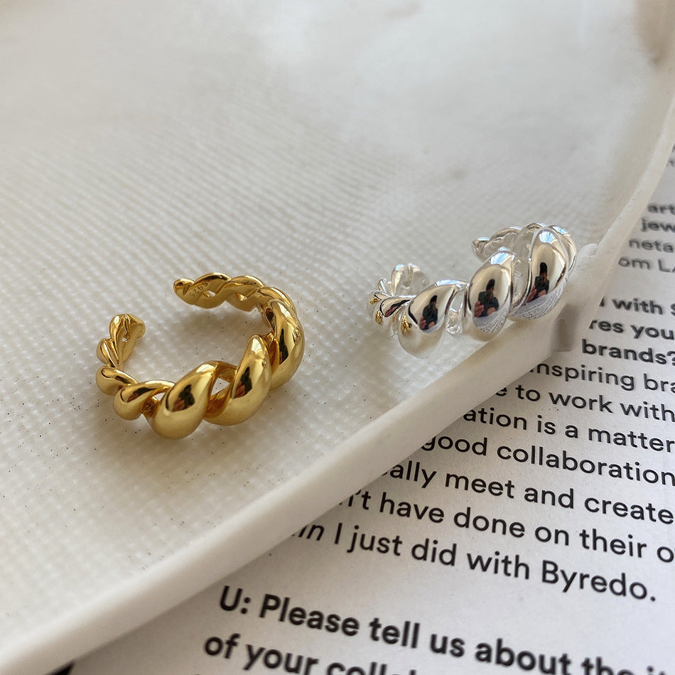 925 Silver twist shape ring