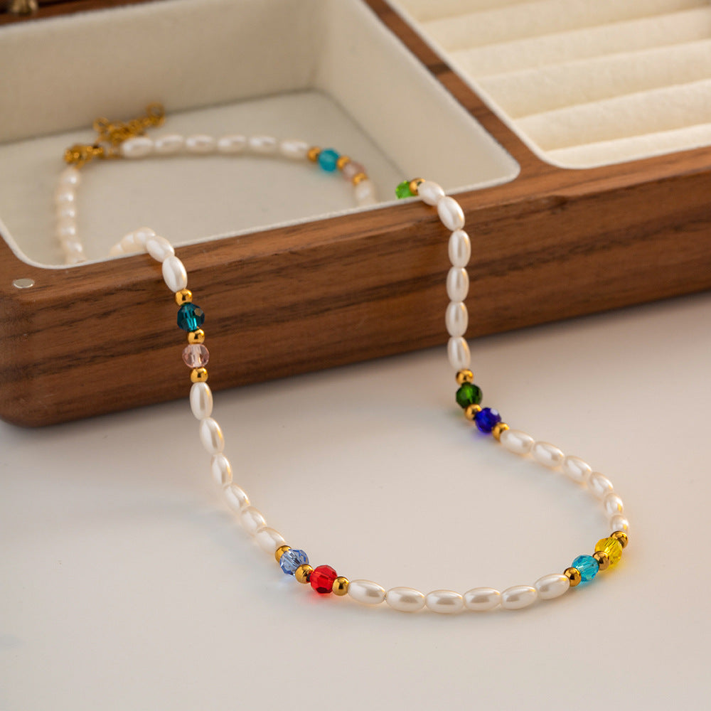 Handcrafted freshwater pearl necklace