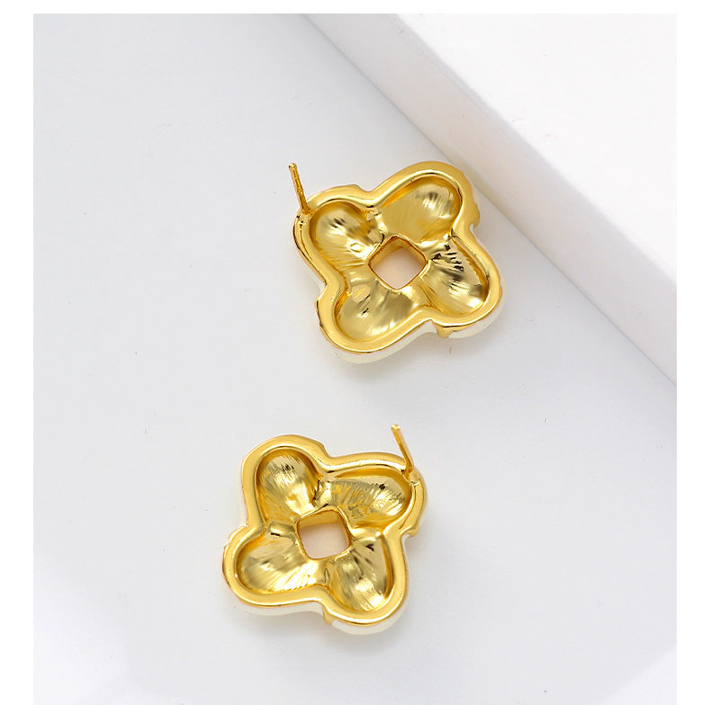 Enamel Cloisonné Pinwheel Earrings