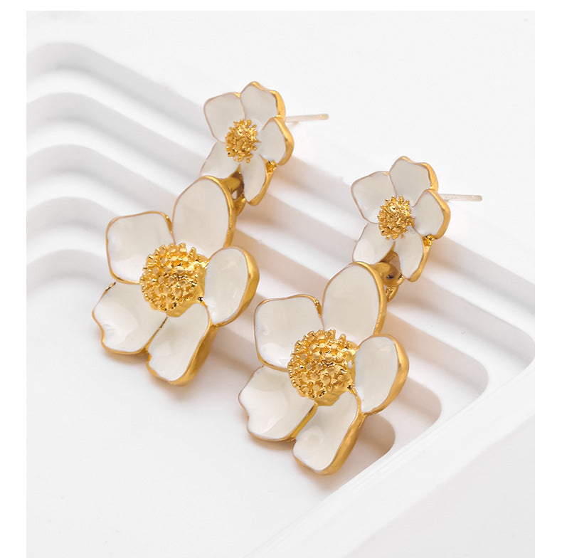 Enamel Cloisonné Vintage Earrings