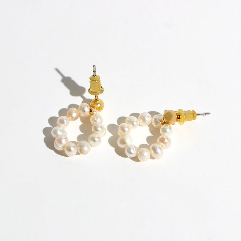 Freshwater Pearls Hoop Earrings