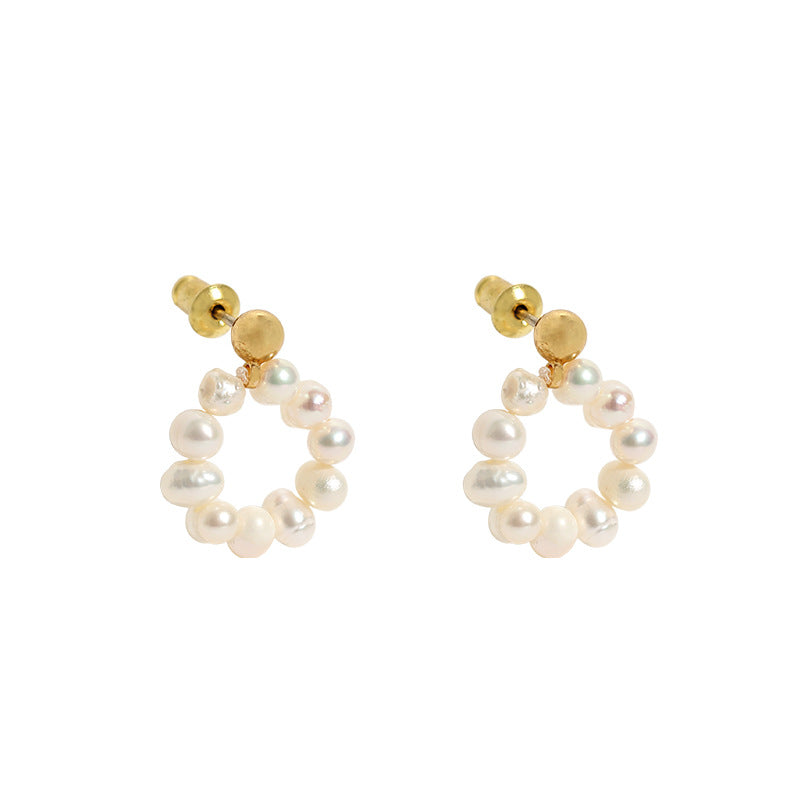 Freshwater Pearls Hoop Earrings
