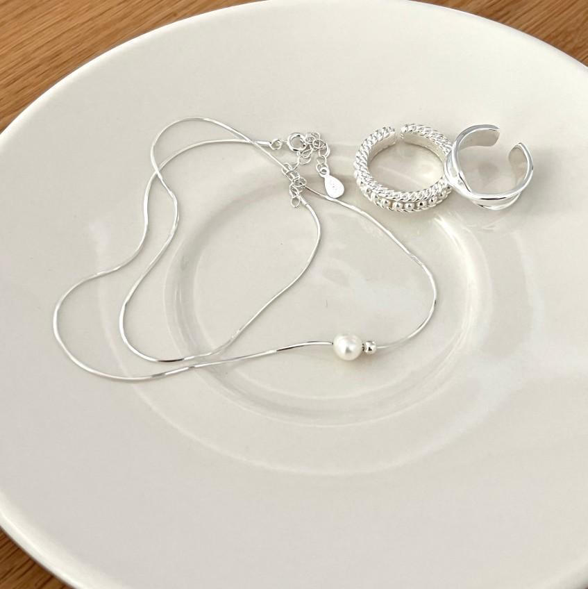 925 Silver Pearl Minimalism necklace