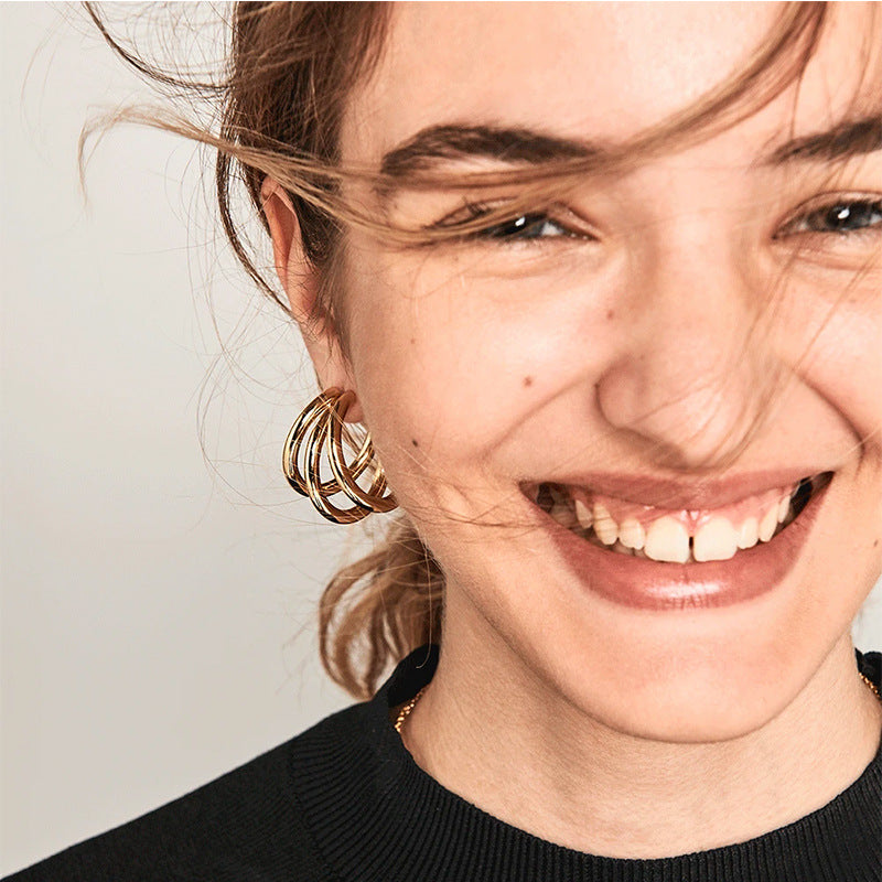Multi Tube Hoop Earrings